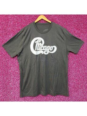 Chicago Spell-out Band Logo Soft Jazz Rock Band Tee 2X